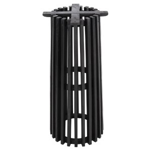 72566 ΒΑΣΗ BAR STAND ΣΤΡΟΓΓΥΛΗ FRANTZ HM9857.12 MINDI ΞΥΛΟ ΣΕ ΜΑΥΡΟ Φ40x90Υεκ.