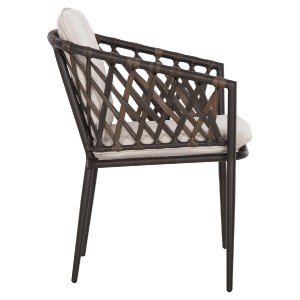 72596 ΠΟΛΥΘΡΟΝΑ ΑΛΟΥΜΙΝΙΟΥ BOLLY HM6080 ΚΑΦΕ-ΣΥΝΘ.RATTAN ΚΑΦΕ-ΜΠΕΖ ΜΑΞΙΛΑΡΙΑ 58,5x67x86Υεκ
