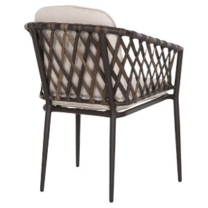 72596 ΠΟΛΥΘΡΟΝΑ ΑΛΟΥΜΙΝΙΟΥ BOLLY HM6080 ΚΑΦΕ-ΣΥΝΘ.RATTAN ΚΑΦΕ-ΜΠΕΖ ΜΑΞΙΛΑΡΙΑ 58,5x67x86Υεκ