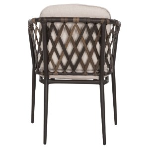 72596 ΠΟΛΥΘΡΟΝΑ ΑΛΟΥΜΙΝΙΟΥ BOLLY HM6080 ΚΑΦΕ-ΣΥΝΘ.RATTAN ΚΑΦΕ-ΜΠΕΖ ΜΑΞΙΛΑΡΙΑ 58,5x67x86Υεκ
