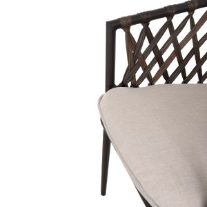 72596 ΠΟΛΥΘΡΟΝΑ ΑΛΟΥΜΙΝΙΟΥ BOLLY HM6080 ΚΑΦΕ-ΣΥΝΘ.RATTAN ΚΑΦΕ-ΜΠΕΖ ΜΑΞΙΛΑΡΙΑ 58,5x67x86Υεκ