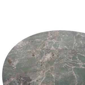 72641 ΤΡΑΠΕΖΙ ΣΤΡΟΓΓΥΛΟ ZOD HM9852.03 ΓΚΡΙ ΜΑΡΜΑΡΟ ΚΕΡΑΜΙΚΟ TOP-ΜΑΥΡΑ ΜΕΤΑΛ.ΠΟΔΙΑ Φ135x74Υεκ