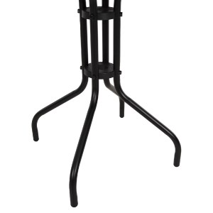 72719 ΤΡΑΠΕΖΙ ΕΞ.ΧΩΡΟΥ ΣΤΡΟΓΓΥΛΟ LINO HM5973.03 ΜΕΤΑΛΛΙΚΟ ΜΑΥΡΟ Φ60x70Υεκ.