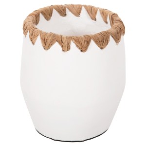 72730 ΔΙΑΚΟΣΜΗΤΙΚΟ ΒΑΖΟ HM4369 ΤΕΡΑΚΟΤΑ ΣΕ ΛΕΥΚΟ ΜΕ ΠΛΕΞΗ ΨΑΘΑΣ ΣΤΟ ΣΤΟΜΙΟ Φ13x16Υεκ.