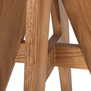 72731 ΤΡΑΠΕΖΙ ΤΕΤΡΑΓΩΝΟ LEO HM9860.11 ΜΑΣΙΦ ΞΥΛΟ ΤΕΑΚ 60x60x75Υεκ.