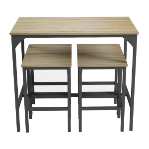 72783 ΣΕΤ ΤΡΑΠΕΖΑΡΙΑ ΜΠΑΡ 5ΤΜΧ BOXY HM9882.01 ΜΑΥΡΟ ΜΕΤΑΛΛΟ-ΜΕΛΑΜΙΝΗ ΣΕ SONAMA