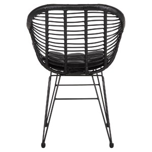 72801 ΠΟΛΥΘΡΟΝΑ ΜΕ ΜΑΞΙΛΑΡΙ ΜΕΤΑΛΛΙΚΗ ALLEGRA HM5450.32 ΜΕ WICKER ΜΑΥΡΟ 58x59x82Υεκ.