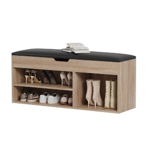 72834 ΠΑΠΟΥΤΣΟΘΗΚΗ ΜΕ ΚΑΘΙΣΜΑ ROMIR HM2478.01 ΜΕΛΑΜΙΝΗ ΣΟΝΑΜΑ-ΚΑΘΙΣΜΑ PU ΚΑΦΕ 100x30x44Υ