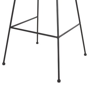 72846 ΣΚΑΜΠΟ ΜΠΑΡ ALLEGRA HM5455.11 ΜΕΤΑΛΛΟ&ΜΑΞΙΛΑΡΙ ΜΑΥΡΟ-WICKER ΜΠΕΖ 56x59x116,5Υεκ.
