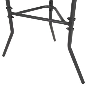 72882 ΤΡΑΠΕΖΙ ΗΜΙΚΥΚΛΙΚΟ LIMA HM5967.01 ΜΕΤΑΛΛΙΚΟ ΓΚΡΙ ΜΕ ΓΥΑΛΙΝΟ TOP 70x40x64,5Υεκ.