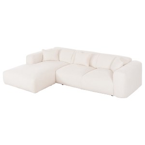 72890 ΚΑΝΑΠΕΣ ΓΩΝΙΑ (ΑΡΙΣΤΕΡΗ) BRICKEN HM3275.02L ΛΕΥΚΟ ΥΦΑΣΜΑ 110-282x98-160x72Υεκ.