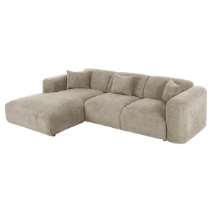 72904 ΚΑΝΑΠΕΣ ΓΩΝΙΑ (ΑΡΙΣΤΕΡΗ) BRICKEN HM3275.01L ΜΠΕΖ ΥΦΑΣΜΑ 110-282x98-160x72Υεκ.