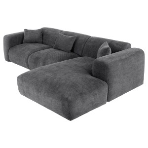 72906 ΚΑΝΑΠΕΣ ΓΩΝΙΑ BRICKEN HM3275.04R ΑΝΘΡΑΚΙ ΥΦΑΣΜΑ 110-282x98-160x72Υεκ.