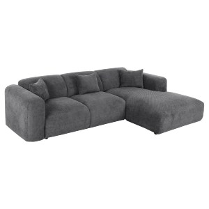 72906 ΚΑΝΑΠΕΣ ΓΩΝΙΑ BRICKEN HM3275.04R ΑΝΘΡΑΚΙ ΥΦΑΣΜΑ 110-282x98-160x72Υεκ.