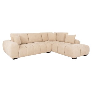 72912 ΚΑΝΑΠΕΣ ΓΩΝΙΑ (ΔΕΞΙΑ) COVEN HM3266.01R ΕΚΡΟΥ ΥΦΑΣΜΑ 298x102-208x85Υεκ.