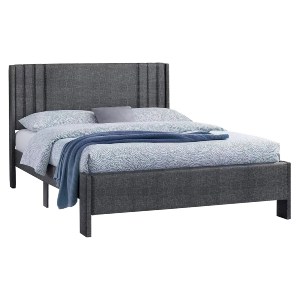 72936 ΚΡΕΒΑΤΙ ΔΙΠΛΟ CREDENCE HM685.01 ΓΚΡΙ ΥΦΑΣΜΑ ΓΙΑ ΣΤΡΩΜΑ 160Χ200εκ.