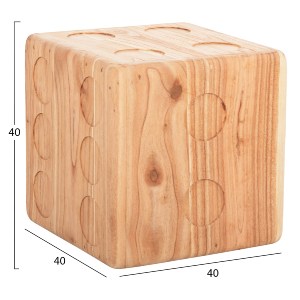 72975 ΣΚΑΜΠΟ ΖΑΡΙ HM7898.02 ΞΥΛΟ ΤΕΑΚ ΣΕ ΦΥΣΙΚΟ ΧΡΩΜΑ 40x40x40 εκ.