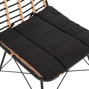 72976 ΚΑΡΕΚΛΑ ΜΕΤΑΛΛΙΚΗ ALLEGRA HM5691.11 WICKER ΜΠΕΖ-ΜΑΥΡΟ 51x54x84Υεκ.