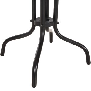 73007 ΤΡΑΠΕΖΙ ΒΟΗΘΗΤΙΚΟ FIGO HM6067.03 ΜΕΤΑΛΛΙΚΟ ΜΑΥΡΟ-ΓΥΑΛΙΝΗ ΕΠΙΦΑΝΕΙΑ 45x45x51Yεκ