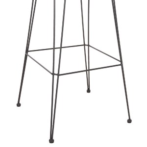 73038 ΣΚΑΜΠΟ ΜΠΑΡ ΨΗΛΟ ALLEGRA HM5640.11 ΜΠΕΖ P.E. RATTAN-ΜΑΥΡΟ ΜΕΤΑΛΛΟ 54x55x108Υεκ.