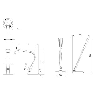 73088 ΦΩΤΙΣΤΙΚΟ ΓΡΑΦΕΙΟΥ LED BLAIN PRO HM4451.09 ΧΡΥΣΟ-ΛΕΥΚΟ ΧΡΩΜΑ 34,3x18,3x42,5Υεκ.