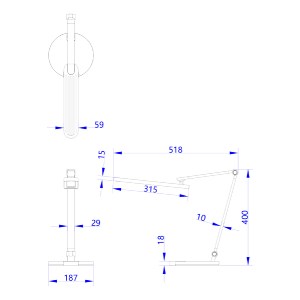 73093 ΦΩΤΙΣΤΙΚΟ ΓΡΑΦΕΙΟΥ LED BLAIN PRO HM4454.02 ΜΑΥΡΗ ΒΑΣΗ ABS-ΓΚΡΙ ΑΛΟΥΜΙΝΙΟ 51,8x40Υεκ.