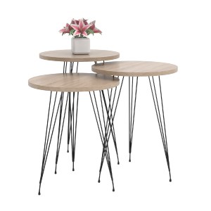 73146 ΣΕΤ ΒΟΗΘ.ΤΡΑΠΕΖΑΚΙΑ NISSA HM18173.03 ΜΕΛΑΜΙΝΗ ΣΕ ΣΟΝΑΜΑ-ΜΑΥΡΑ ΜΕΤΑΛ.ΠΟΔΙΑ