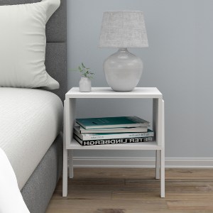 73219 ΚΟΜΟΔΙΝΟ JAKE HM18182.01 ΜΕΛΑΜΙΝΗ ΣΕ ΛΕΥΚΟ 48x35x49Υεκ.