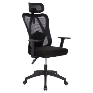 73229 ΚΑΡΕΚΛΑ ΓΡΑΦΕΙΟΥ MEXER HM1195.01 ΜΑΥΡΟ MESH-PP ΒΑΣΗ 68x70x136Υεκ.