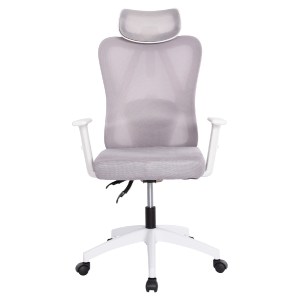 73230 ΚΑΡΕΚΛΑ ΓΡΑΦΕΙΟΥ MEXER HM1195.02 ΓΚΡΙ MESH-PP ΒΑΣΗ-ΣΚΕΛΕΤΟΣ ΛΕΥΚΟΣ 68x70x136Υεκ.