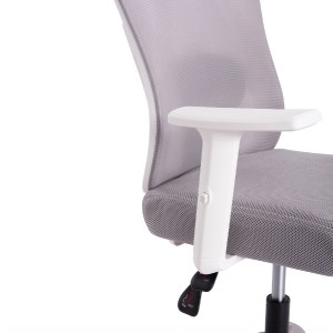 73230 ΚΑΡΕΚΛΑ ΓΡΑΦΕΙΟΥ MEXER HM1195.02 ΓΚΡΙ MESH-PP ΒΑΣΗ-ΣΚΕΛΕΤΟΣ ΛΕΥΚΟΣ 68x70x136Υεκ.