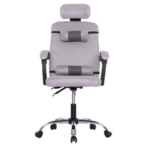 73232 ΚΑΡΕΚΛΑ ΓΡΑΦΕΙΟΥ CRONER HM1196.02 ΓΚΡΙ MESH-ΜΕΤΑΛ.ΒΑΣΗ 58x67x124Υεκ.