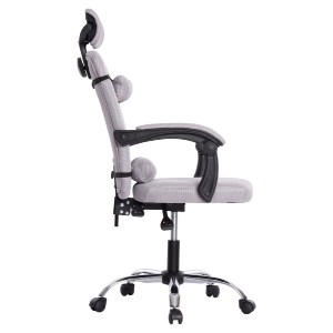 73232 ΚΑΡΕΚΛΑ ΓΡΑΦΕΙΟΥ CRONER HM1196.02 ΓΚΡΙ MESH-ΜΕΤΑΛ.ΒΑΣΗ 58x67x124Υεκ.
