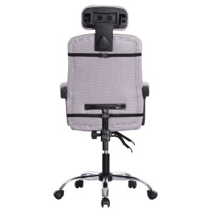 73232 ΚΑΡΕΚΛΑ ΓΡΑΦΕΙΟΥ CRONER HM1196.02 ΓΚΡΙ MESH-ΜΕΤΑΛ.ΒΑΣΗ 58x67x124Υεκ.