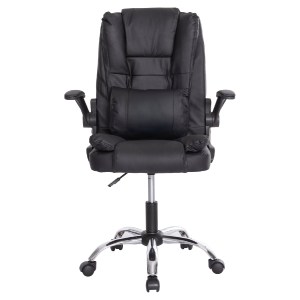 73243 ΚΑΡΕΚΛΑ ΓΡΑΦΕΙΟΥ CANAN HM1201 ΜΑΥΡO PVC-ΒΑΣΗ ΧΡΩΜΙΟΥ 66x61x105Υεκ.