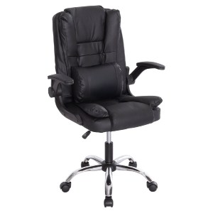 73243 ΚΑΡΕΚΛΑ ΓΡΑΦΕΙΟΥ CANAN HM1201 ΜΑΥΡO PVC-ΒΑΣΗ ΧΡΩΜΙΟΥ 66x61x105Υεκ.