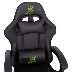 73252 ΠΟΛΥΘΡΟΝΑ GAMING DARREN HM1203.03 ΜΑΥΡΟ-ΠΡΑΣΙΝΟ PVC 58.5x100x120Υεκ.