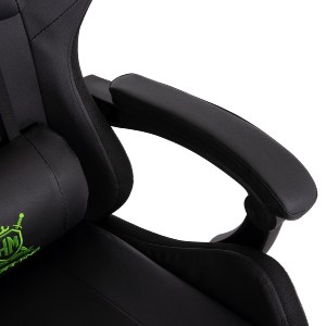 73252 ΠΟΛΥΘΡΟΝΑ GAMING DARREN HM1203.03 ΜΑΥΡΟ-ΠΡΑΣΙΝΟ PVC 58.5x100x120Υεκ.