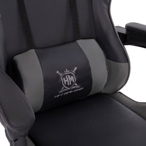 73254 ΠΟΛΥΘΡΟΝΑ GAMING DARREN HM1203.10 ΜΑΥΡΟ-ΓΚΡΙ PVC 60x60x120Υεκ.