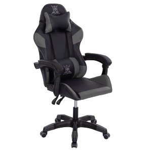 73254 ΠΟΛΥΘΡΟΝΑ GAMING DARREN HM1203.10 ΜΑΥΡΟ-ΓΚΡΙ PVC 60x60x120Υεκ.