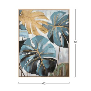 73327 ΠΙΝΑΚΑΣ TOIXOY HM4542 ΜΕ ΚΟΡΝΙΖΑ ΜΠΕΖ-ΚΑΜΒΑΣ ΕΚΤΥΠΩΣΗ ΤΡΟΠΙΚΑ ΦΥΛΛΑ 62x4,5x82Υεκ.