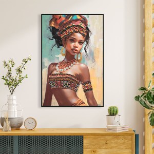 73365 ΠΙΝΑΚΑΣ TOIXOY HM4572 ΜΕ ΚΟΡΝΙΖΑ ΜΑΥΡΗ-ΚΑΜΒΑΣ ΕΚΤΥΠΩΣΗ ΓΥΝΑΙΚΕΙΑ ΦΙΓΟΥΡΑ 82x4,5x122Υεκ.