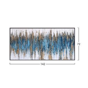 73368 ΠΙΝΑΚΑΣ ΤΟΙΧΟΥ ABSTRACT (ΜΠΛΕ) HM4574.02 ΜΕ ΚΟΡΝΙΖΑ ΜΑΥΡΗ-ΚΑΜΒΑΣ 142x4.5x72Υεκ