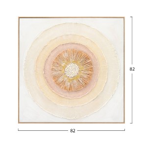 73372 ΠΙΝΑΚΑΣ TOIXOY HM4577 ΜΕ ΚΟΡΝΙΖΑ ΜΠΕΖ-ΚΑΜΒΑΣ ΚΥΚΛΟΙ 82x4,5x82Υεκ.