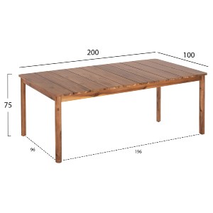 73437 ΤΡΑΠΕΖΙ ΕΞ.ΧΩΡΟΥ NAVANT HM6136 ΜΑΣΙΦ ΞΥΛΟ ΑΚΑΚΙΑΣ-ΦΥΣΙΚΟ 200x100x75Υεκ.