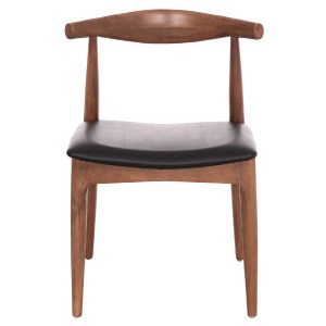 73443 KΑΡΕΚΛΑ ΤΡΑΠΕΖΑΡΙΑΣ ALOR HM9947.03 RUBBERWOOD ΚΑΡΥΔΙ-ΜΑΥΡΟ PU 55x51x75Υεκ