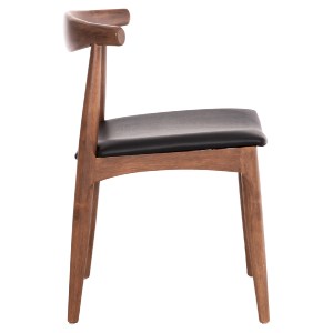 73443 KΑΡΕΚΛΑ ΤΡΑΠΕΖΑΡΙΑΣ ALOR HM9947.03 RUBBERWOOD ΚΑΡΥΔΙ-ΜΑΥΡΟ PU 55x51x75Υεκ