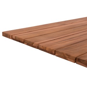 73501 ΕΠΙΦΑΝΕΙΑ ΤΡΑΠΕΖΙΟΥ ΞΥΛΟ TEAK-ΦΥΣΙΚΟ ΟΡΘΟΓΩΝΙΑ HM6138 ΜΑΣΙΦ 130x80.5x2.5(πάχος)εκ.