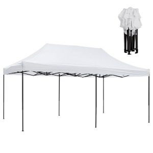 73514 ΚΙΟΣΚΙ/GAZEBO MATTHEW HM6312 ΠΤΥΣΣΟΜΕΝΟ-ΣΚΕΛΕΤΟΣ ΜΕΤΑΛ.ΜΑΥΡΟΣ-ΛΕΥΚΟ ΥΦΑΣΜΑ 3x6x3,10Yμ