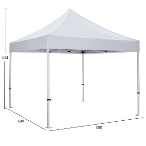 73517 GAZEBO ΕΠΑΓΓΕΛΜΑΤΙΚΟ ΒΑΡΕΩΣ ΤΥΠΟΥ MATTHEW-AL HM6313 ΠΤΥΣΣΟΜΕΝΟ ΑΛΟΥΜΙΝΙΟΥ 3x3x3,4Y